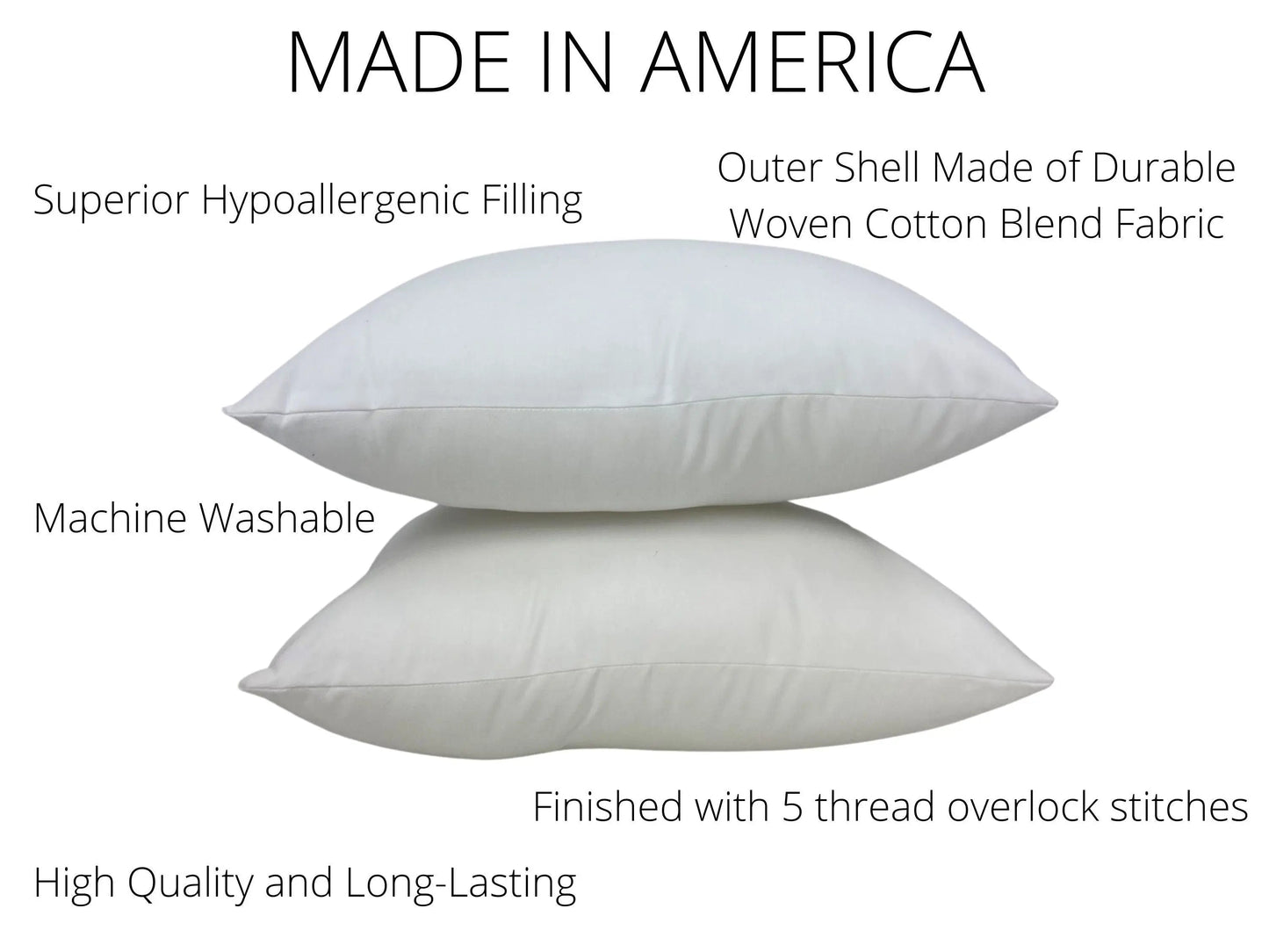 14x40 or 40x14 | Indoor Outdoor Down Alternative Hypoallergenic Polyester Pillow Insert | Quality Insert | Throw Pillow Insert | Pillow Form by UniikPillows
