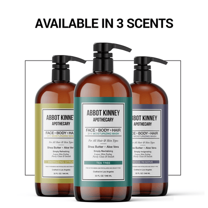 2 PACK - Men's 3-in-1 Moisturizing Shampoo, Conditioner, and Body Wash - Energizing Citrus 32oz by Abbot Kinney Apothecary by  Los Angeles Brands