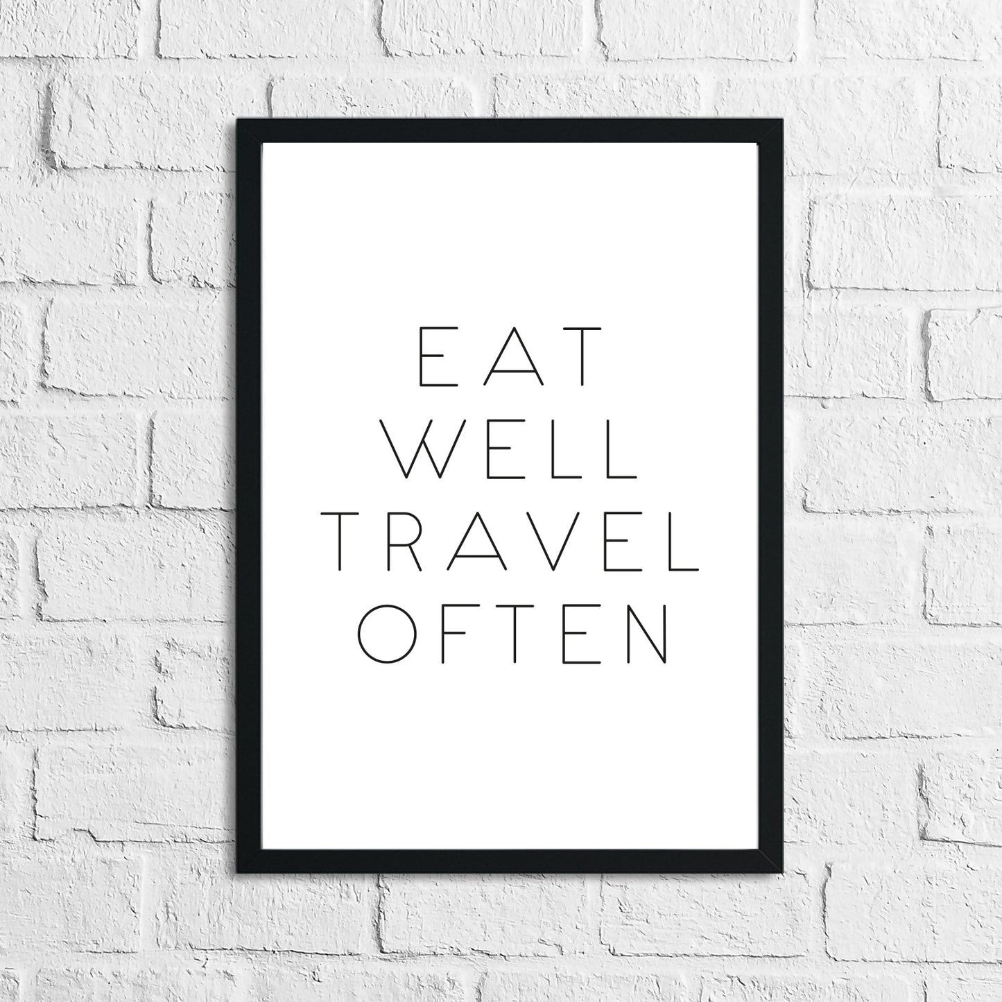 Eat Well Travel Often Inspirational Wall Decor Quote Print by WinsterCreations™ Official Store