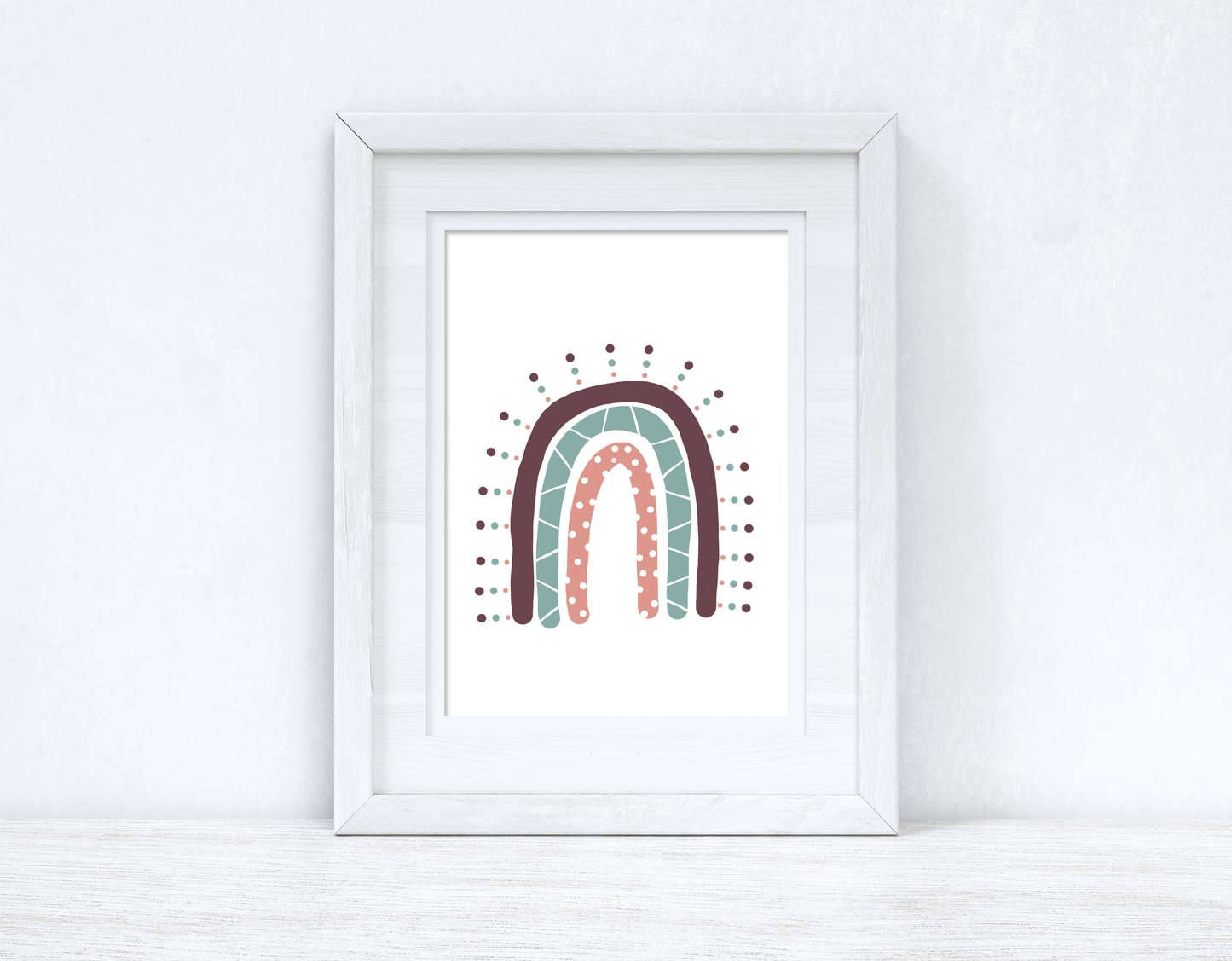 Earthy Dotted Rainbow Boho Children's Room Wall Bedroom Decor Print by WinsterCreations™ Official Store