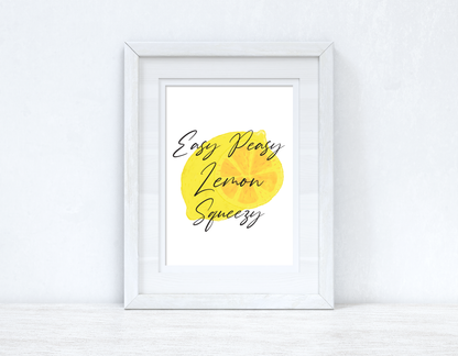 Easy Peasy Lemon Squeezy Summer Seasonal Wall Home Decor Print by WinsterCreations™ Official Store