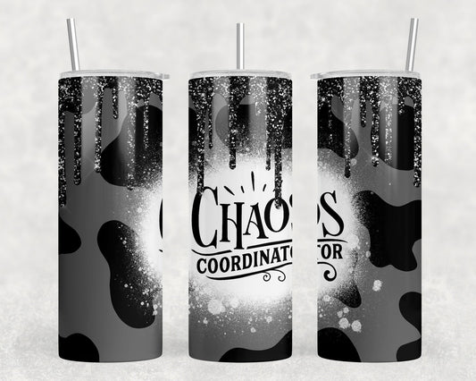 Chaos Coordinator - 20 oz Steel Skinny Tumbler - Optional Blue Tooth Speaker - Speaker Color will Vary by Rowdy Ridge Co
