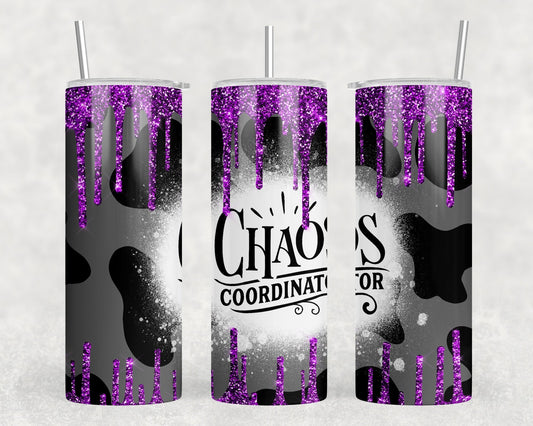 Chaos Coordinator - 20 oz Steel Skinny Tumbler - Optional Blue Tooth Speaker - Speaker Color will Vary by Rowdy Ridge Co