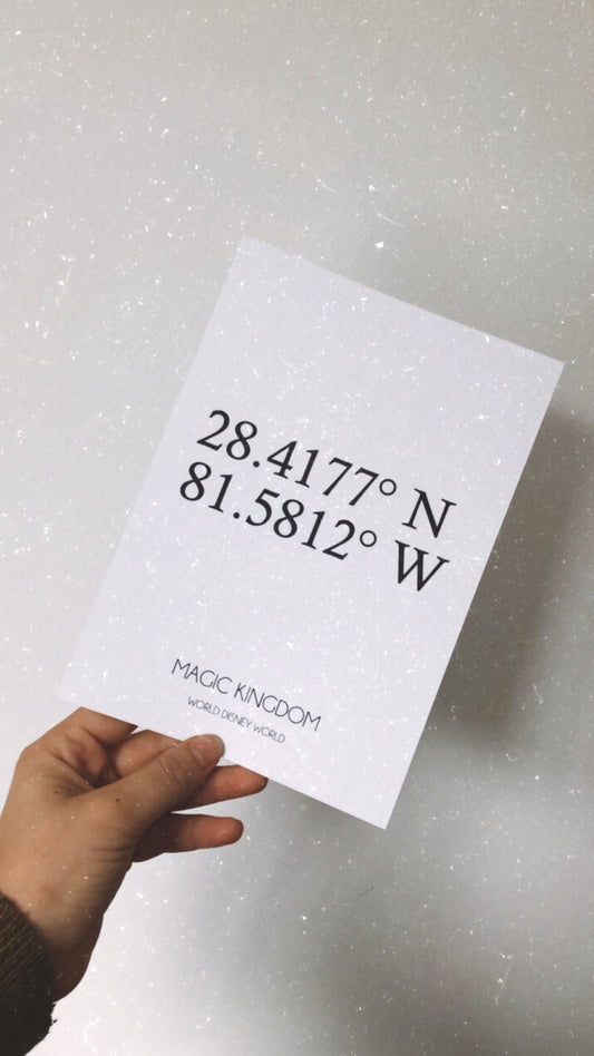 Personalised Wedding Holiday Home Coordinates Venue Simple Home Wall Decor Print by WinsterCreations™ Official Store