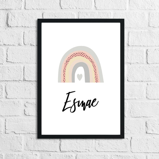 Personalised Rainbow Name Cloud Nursery Children's Room Wall Decor Print by WinsterCreations™ Official Store